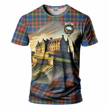 Bethune Tartan Family Crest T-Shirt with Scottish Ancient Castle Style Kid's Shirt - Tartan Vibes Clothing