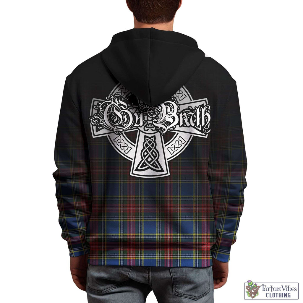 Tartan Vibes Clothing Bethune Tartan Hoodie Featuring Alba Gu Brath Family Crest Celtic Inspired