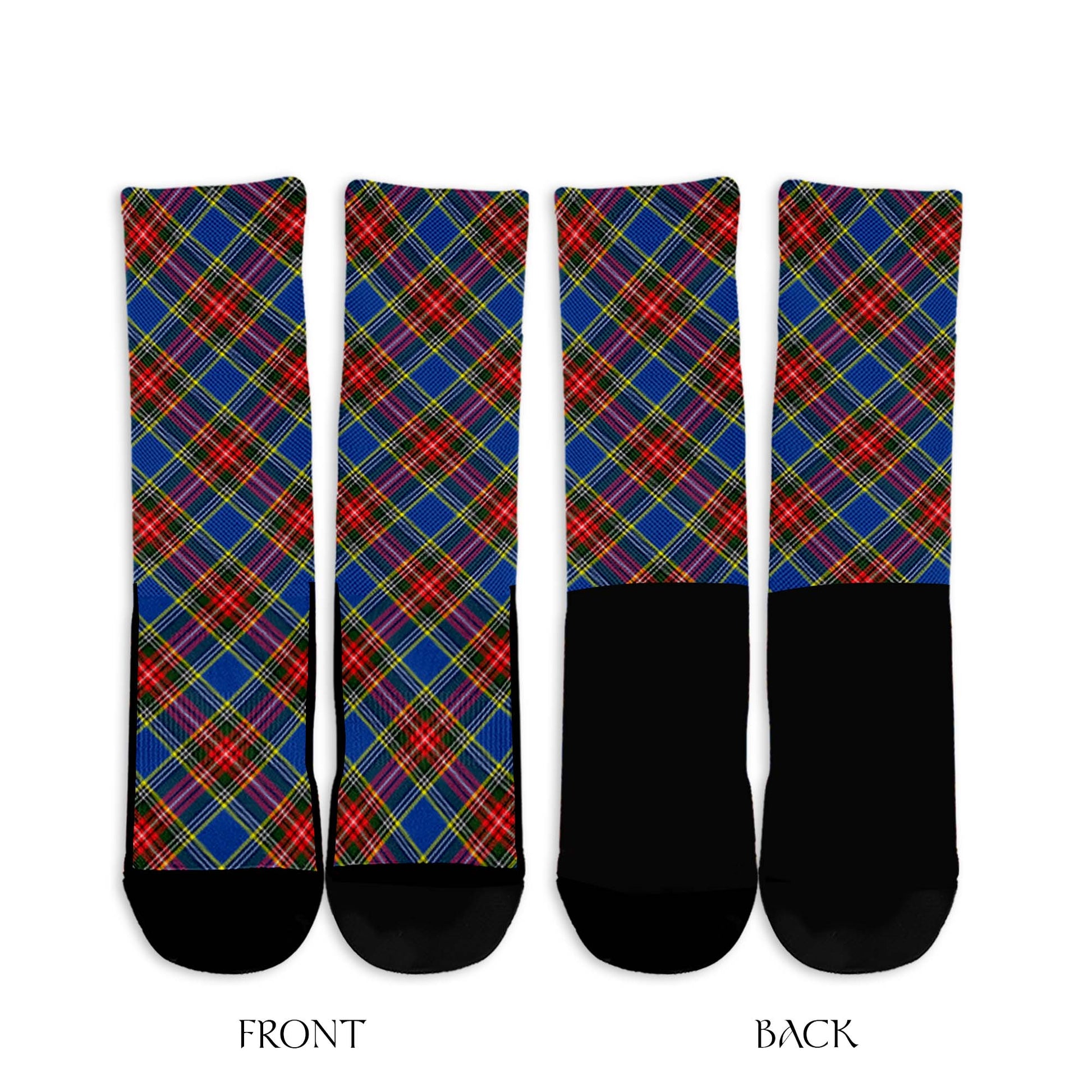 Bethune Tartan Crew Socks Cross Tartan Style - Tartanvibesclothing