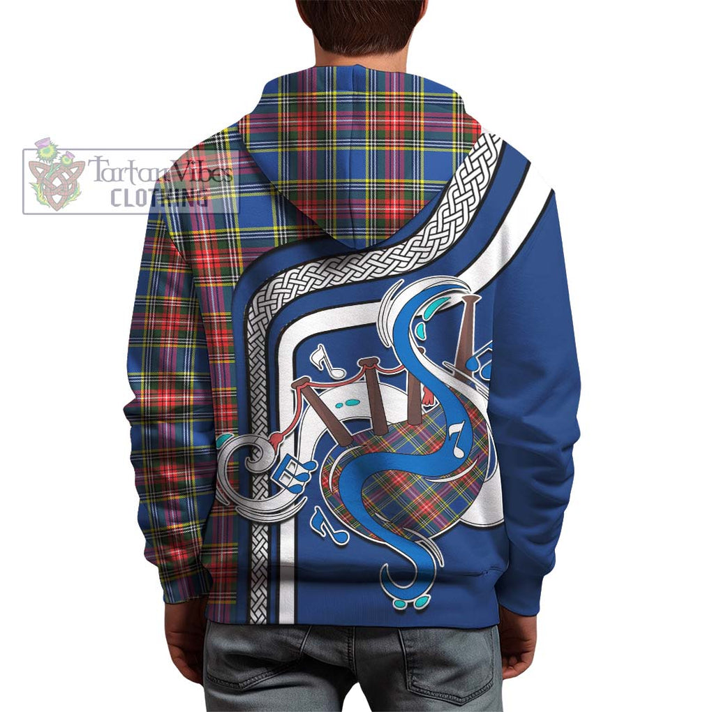 Bethune Tartan Hoodie with Epic Bagpipe Style - Tartanvibesclothing Shop