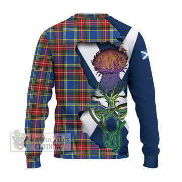 Bethune Tartan Family Crest Knitted Sweater Scottish Thistle Celtic Inspired - Tartan Vibes Clothing
