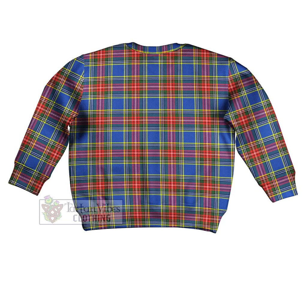 Tartan Vibes Clothing Bethune Tartan Kid Ugly Sweater with Family Crest