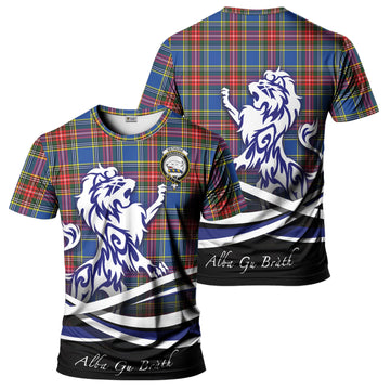 Bethune Tartan T-Shirt with Alba Gu Brath Regal Lion Emblem