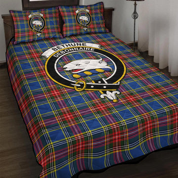 Bethune Tartan Quilt Bed Set with Family Crest