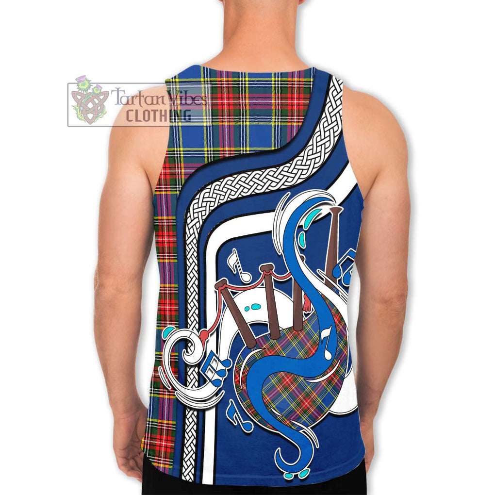 Bethune Tartan Men's Tank Top with Epic Bagpipe Style - Tartanvibesclothing Shop