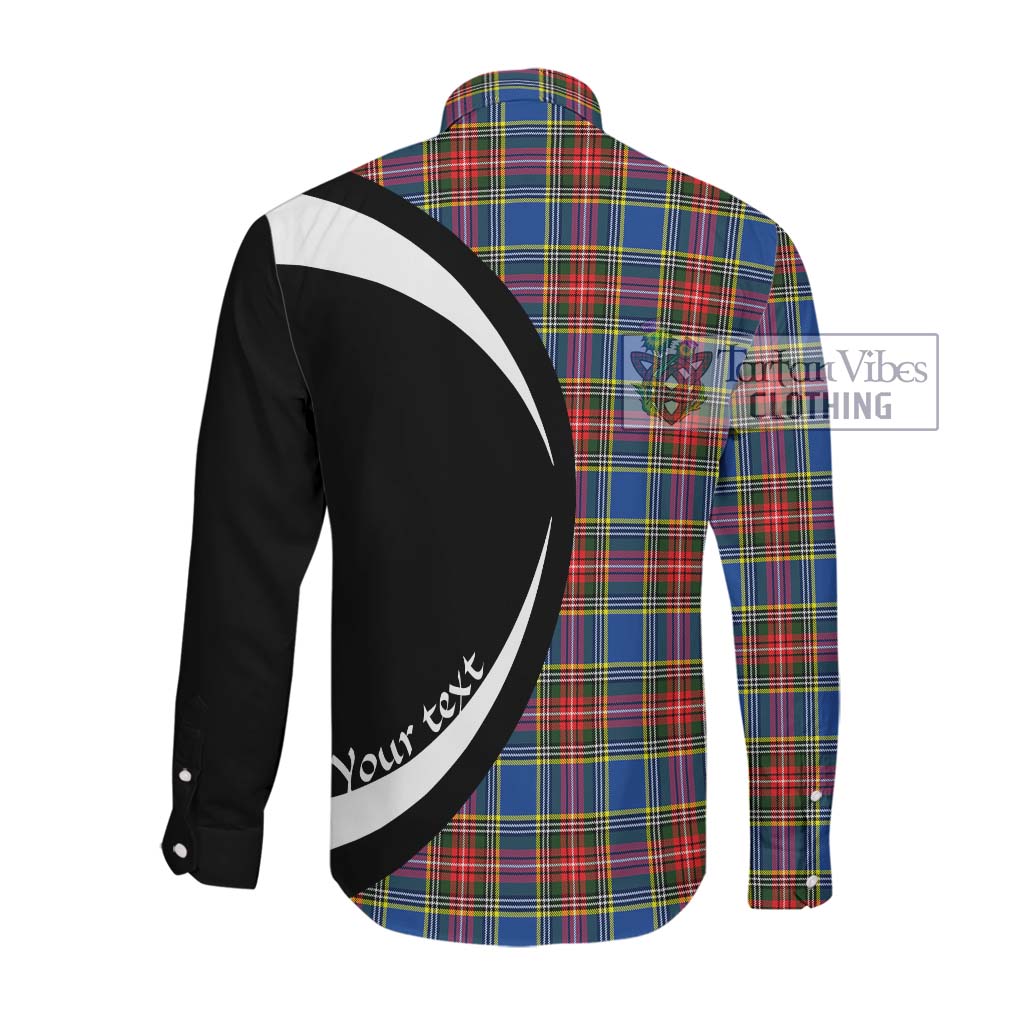 Bethune Tartan Long Sleeve Button Up with Family Crest Circle Style Men's Shirt - Tartan Vibes Clothing