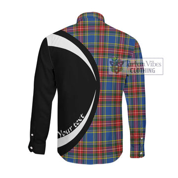 Bethune Tartan Long Sleeve Button Up with Family Crest Circle Style