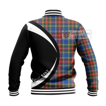 Bethune Tartan Baseball Jacket with Family Crest Circle Style