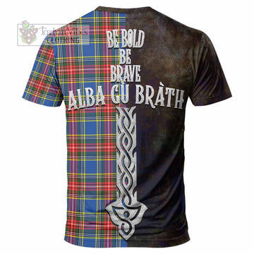 Bethune Tartan Family Crest T-Shirt Alba Gu Brath Be Brave Lion Ancient Style - Tartan Vibes Clothing