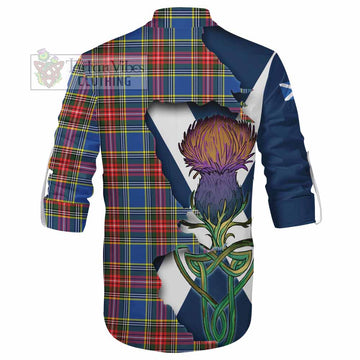 Bethune Tartan Family Crest Ghillie Kilt Shirt Scottish Thistle Celtic Inspired - Tartan Vibes Clothing