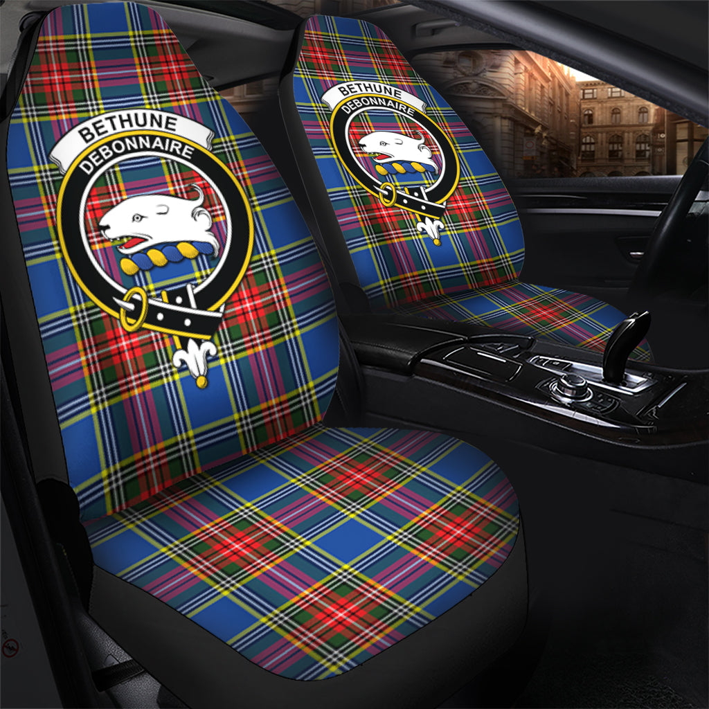 Bethune Tartan Car Seat Cover with Family Crest - Tartan Vibes Clothing