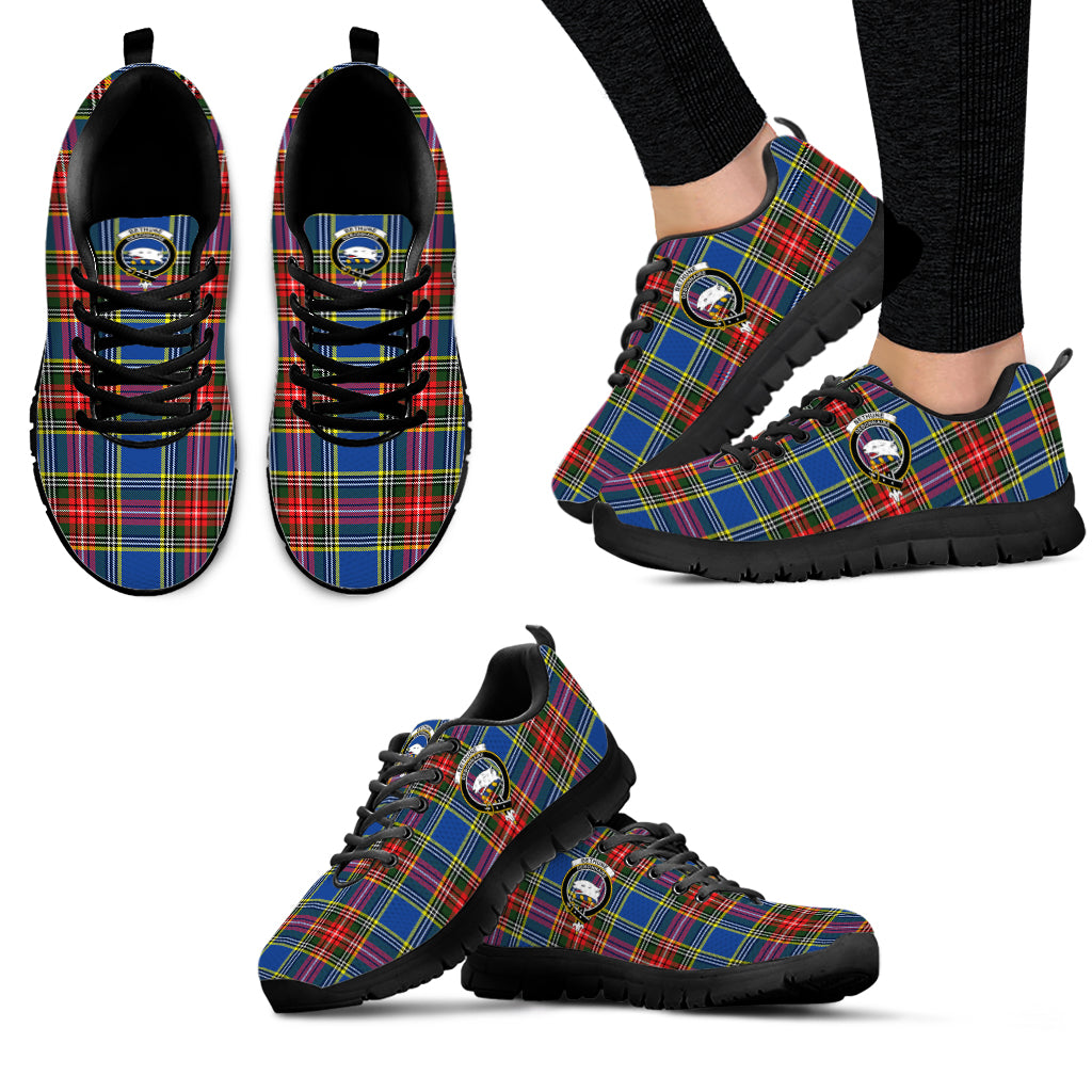 Bethune Tartan Sneakers with Family Crest - Tartan Vibes Clothing