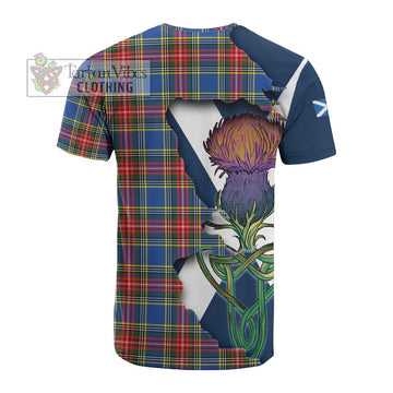 Bethune Tartan Family Crest Cotton T-shirt Scottish Thistle Celtic Inspired - Tartan Vibes Clothing