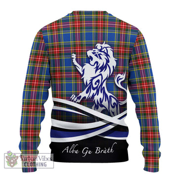 Bethune Tartan Ugly Sweater with Alba Gu Brath Regal Lion Emblem