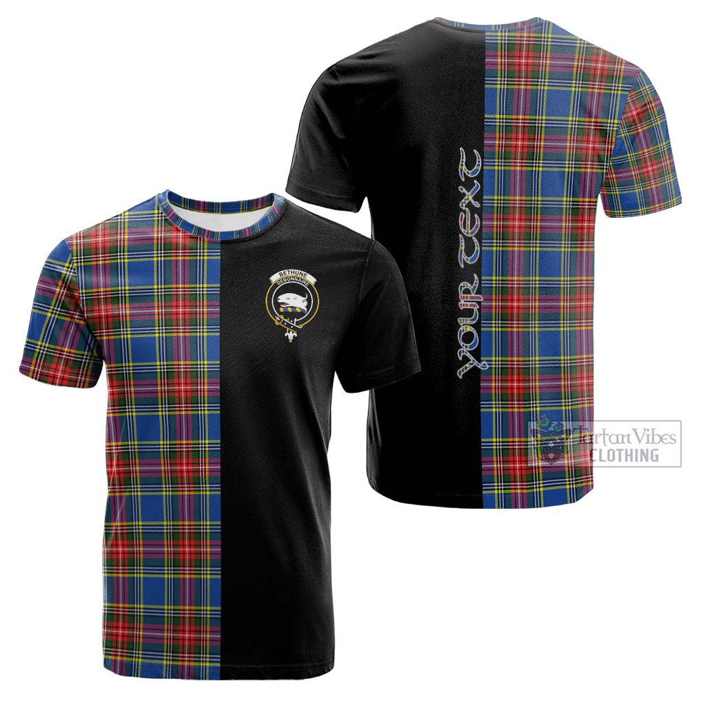 Tartan Vibes Clothing Bethune Tartan Cotton T-shirt with Family Crest and Half Of Me Style