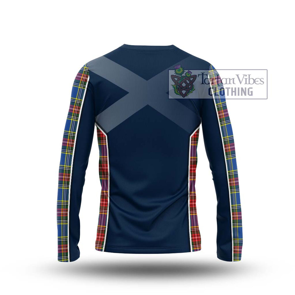 Bethune Tartan Long Sleeve T-Shirt with Family Crest and Lion Rampant Vibes Sport Style - Tartan Vibes Clothing