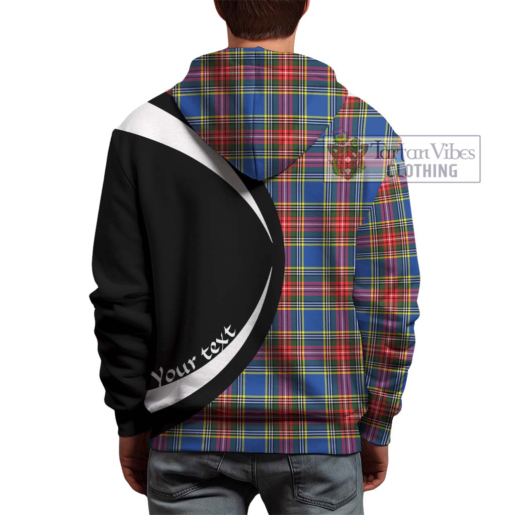 Tartan Vibes Clothing Bethune Tartan Hoodie with Family Crest Circle Style