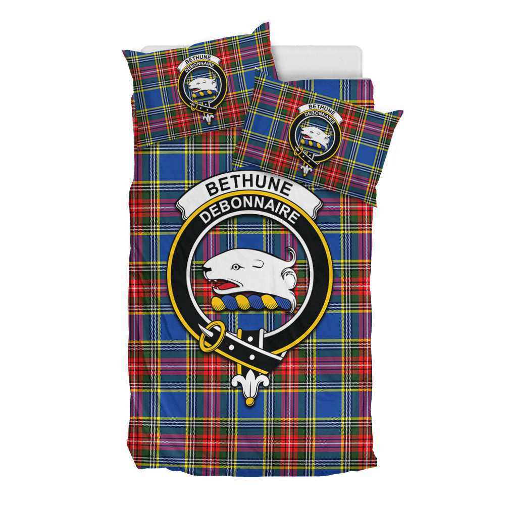 Bethune Tartan Bedding Set with Family Crest - Tartan Vibes Clothing