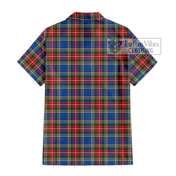 Bethune Tartan Short Sleeve Button Shirt with Family Crest DNA In Me Style