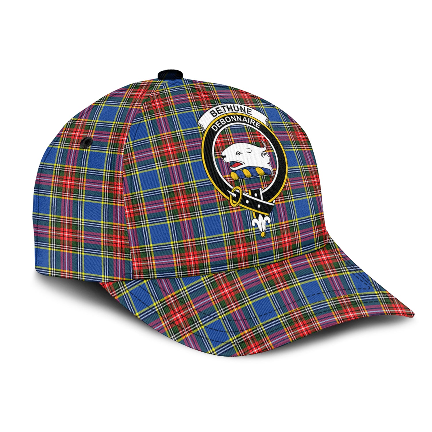 Bethune Tartan Classic Cap with Family Crest - Tartan Vibes Clothing