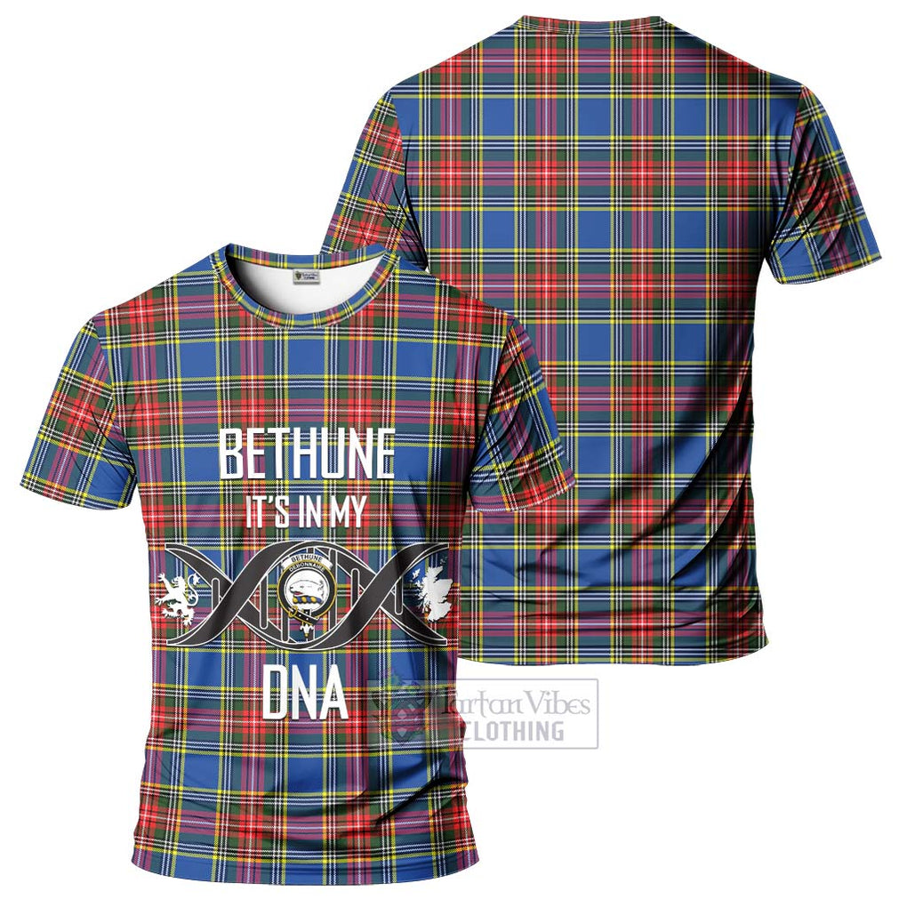 Bethune Tartan T-Shirt with Family Crest DNA In Me Style - Tartan Vibes Clothing