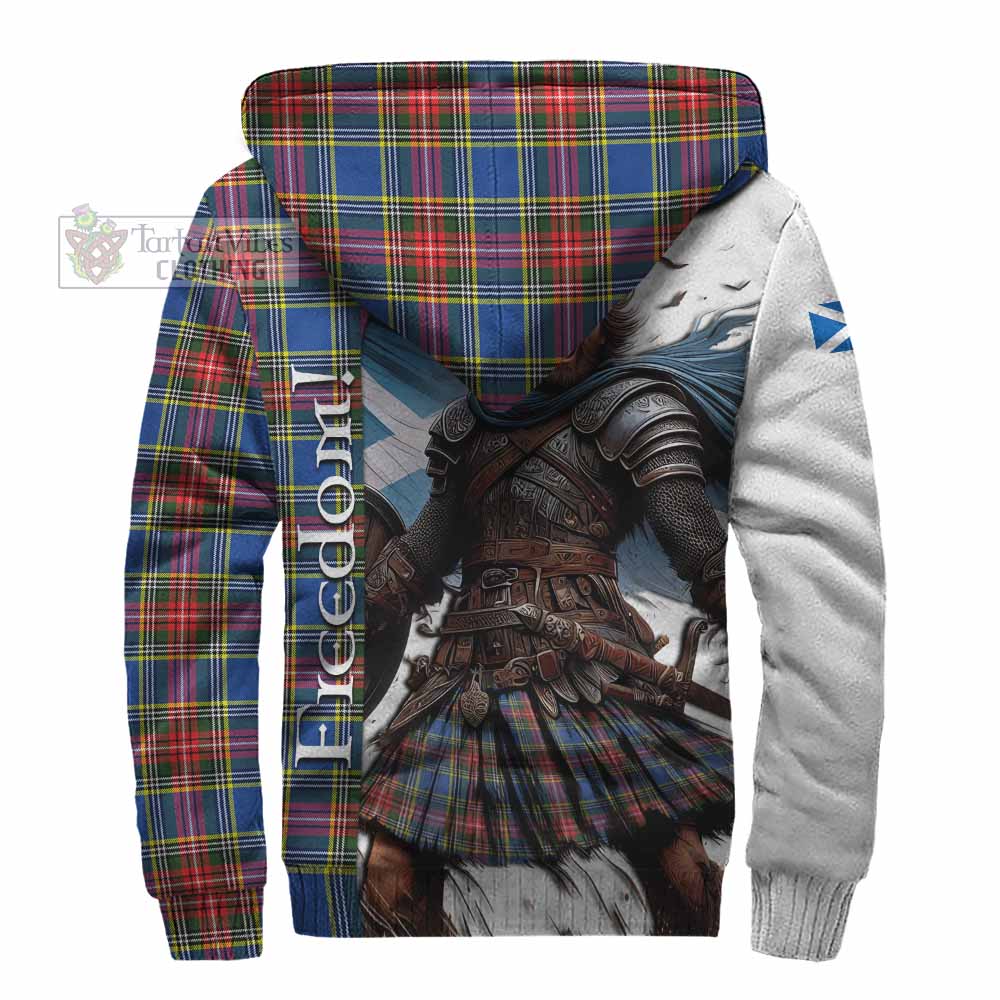 Tartan Vibes Clothing Bethune Crest Tartan Sherpa Hoodie Inspired by the Freedom of Scottish Warrior