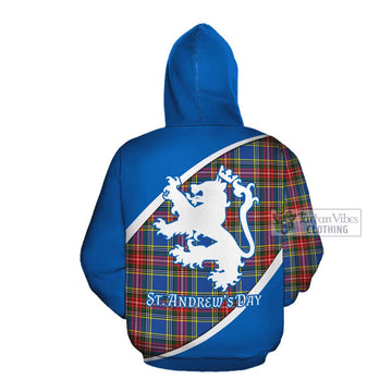 Bethune Family Crest Tartan Cotton Hoodie Celebrate Saint Andrew's Day in Style