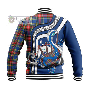 Bethune Tartan Baseball Jacket with Epic Bagpipe Style