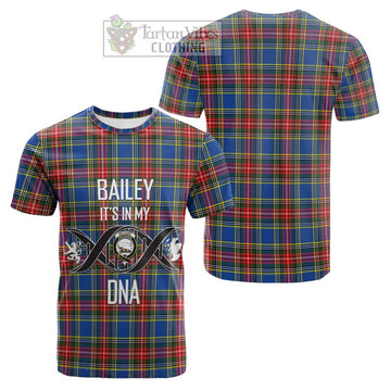 Bethune Tartan Cotton T-shirt with Family Crest DNA In Me Style