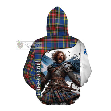 Bethune Crest Tartan Cotton Hoodie Inspired by the Freedom of Scottish Warrior