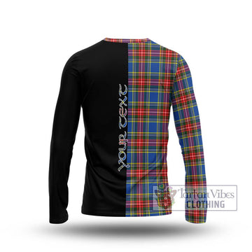 Bethune Tartan Long Sleeve T-Shirt with Family Crest and Half Of Me Style