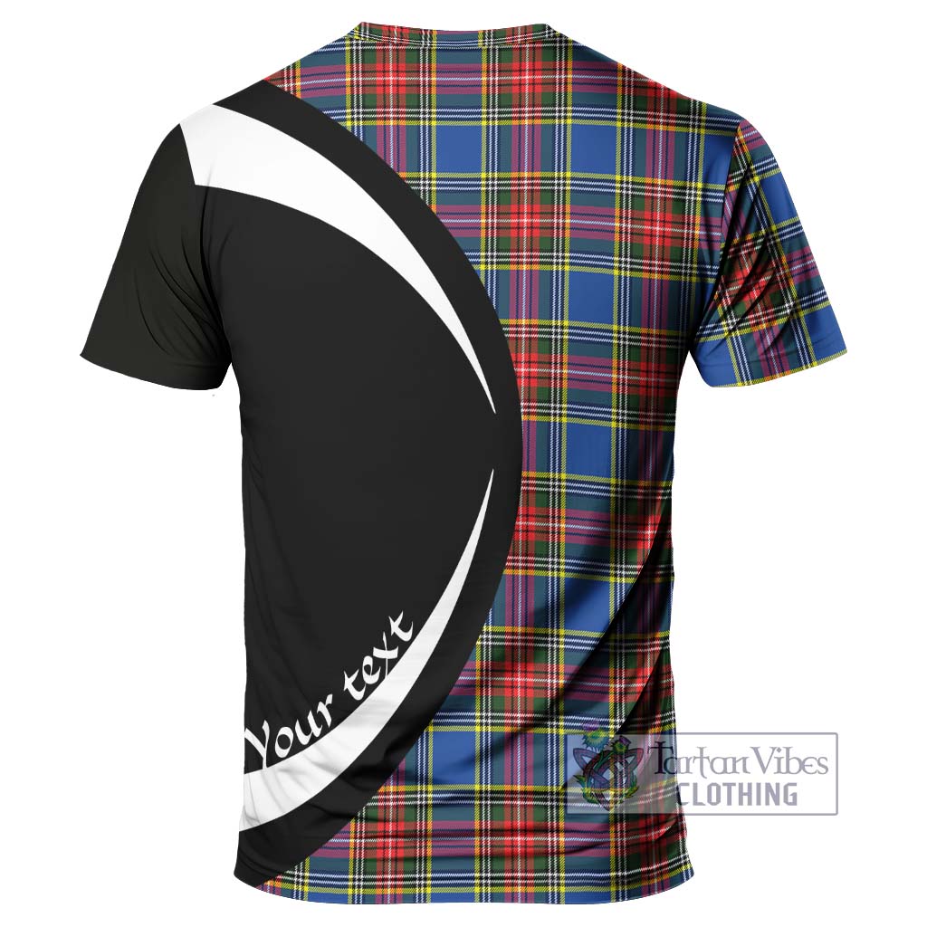 Tartan Vibes Clothing Bethune Tartan T-Shirt with Family Crest Circle Style