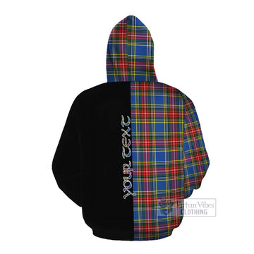 Bethune Tartan Cotton Hoodie with Family Crest and Half Of Me Style