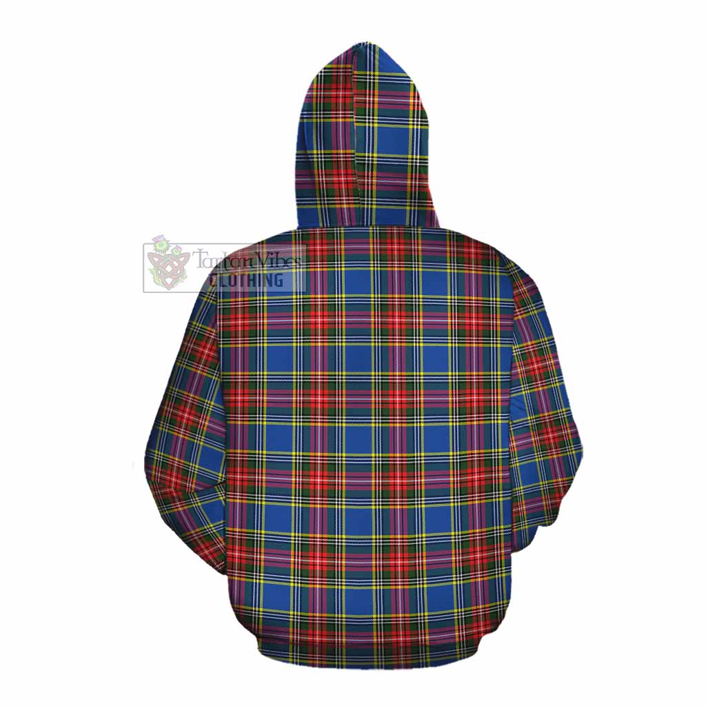 Tartan Vibes Clothing Bethune Tartan Cotton Hoodie with Family Crest DNA In Me Style