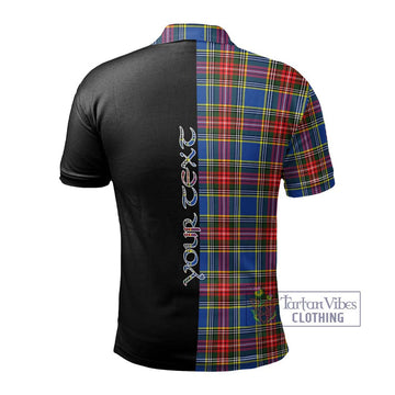 Bethune Tartan Polo Shirt with Family Crest and Half Of Me Style