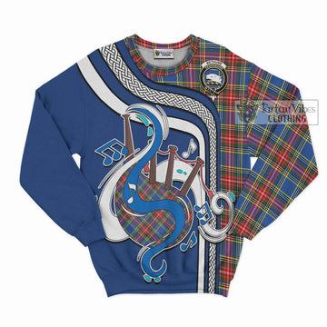 Bethune Tartan Sweatshirt with Epic Bagpipe Style