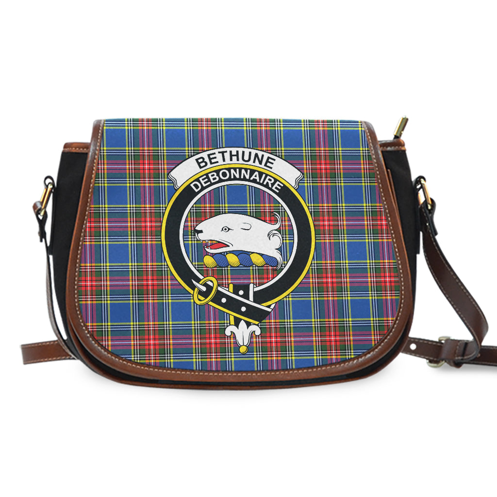 Bethune Tartan Saddle Bag with Family Crest - Tartan Vibes Clothing