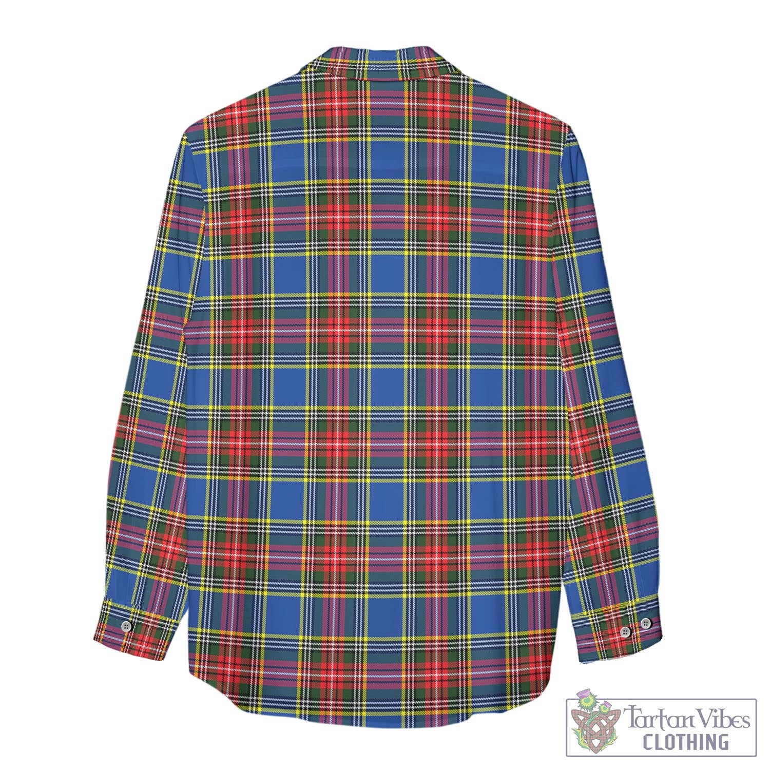 Bethune Tartan Women's Casual Shirt with Family Crest - Tartan Vibes Clothing