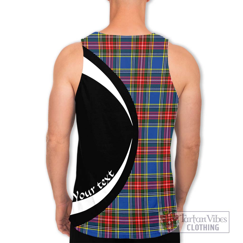 Bethune Tartan Men's Tank Top with Family Crest Circle Style - Tartan Vibes Clothing