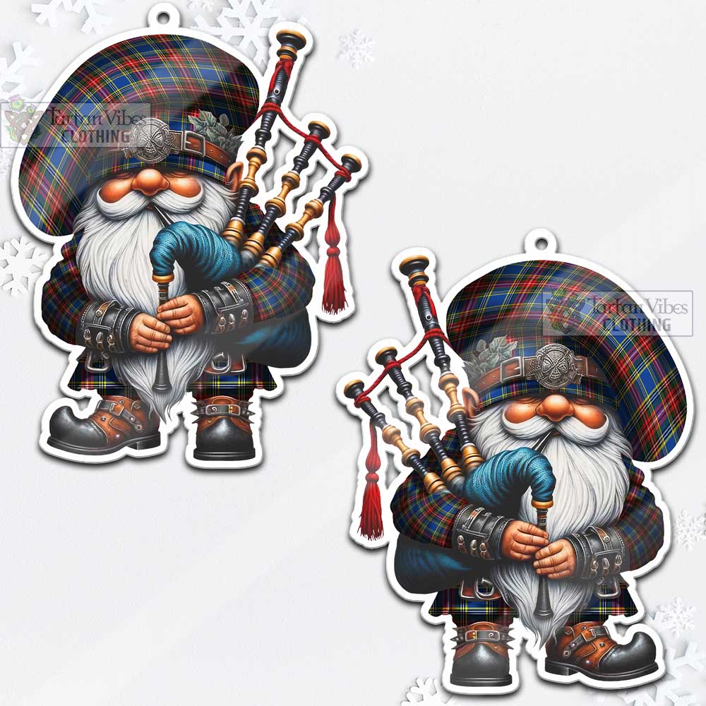 Tartan Vibes Clothing Bethune Tartan Badpiper Gnome Christmas Ornament