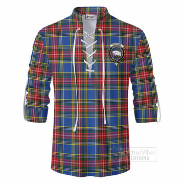 Bethune Tartan Ghillie Kilt Shirt with Family Crest DNA In Me Style