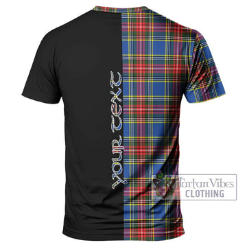 Bethune Tartan T-Shirt with Family Crest and Half Of Me Style