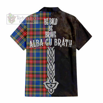 Bethune Tartan Family Crest Hawaiian Shirt Alba Gu Brath Be Brave Lion Ancient Style - Tartan Vibes Clothing