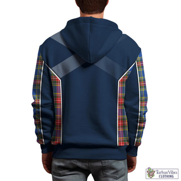 Bethune Tartan Hoodie with Family Crest and Scottish Thistle Vibes Sport Style