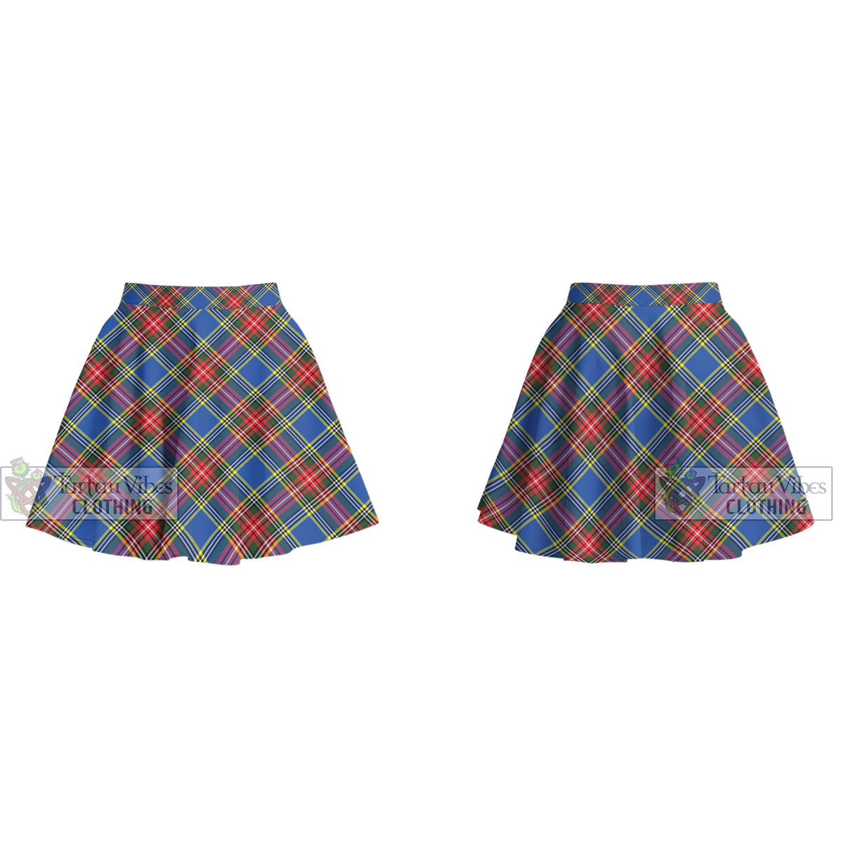 Bethune Tartan Women's Plated Mini Skirt Cross Style - Tartan Vibes Clothing