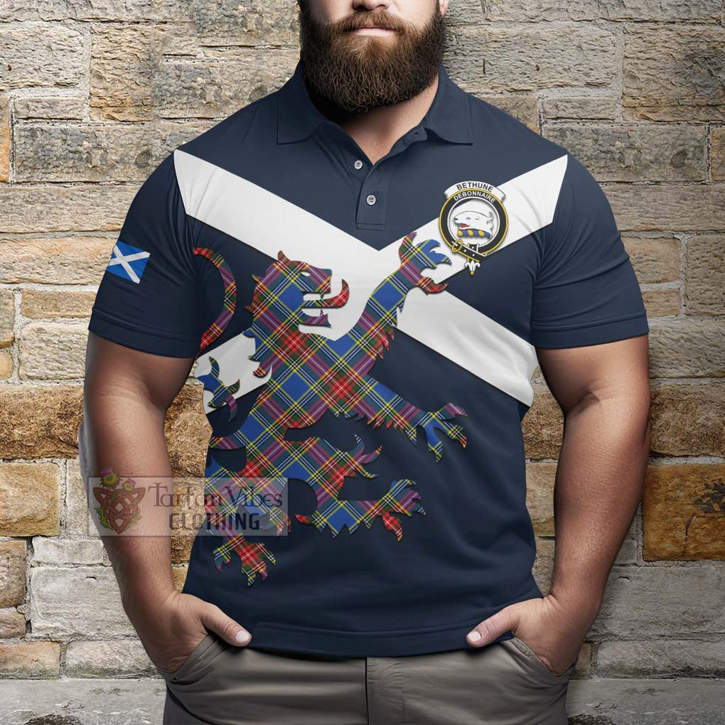 Tartan Vibes Clothing Bethune Tartan Lion Rampant Polo Shirt – Proudly Display Your Heritage with Alba Gu Brath and Clan Name