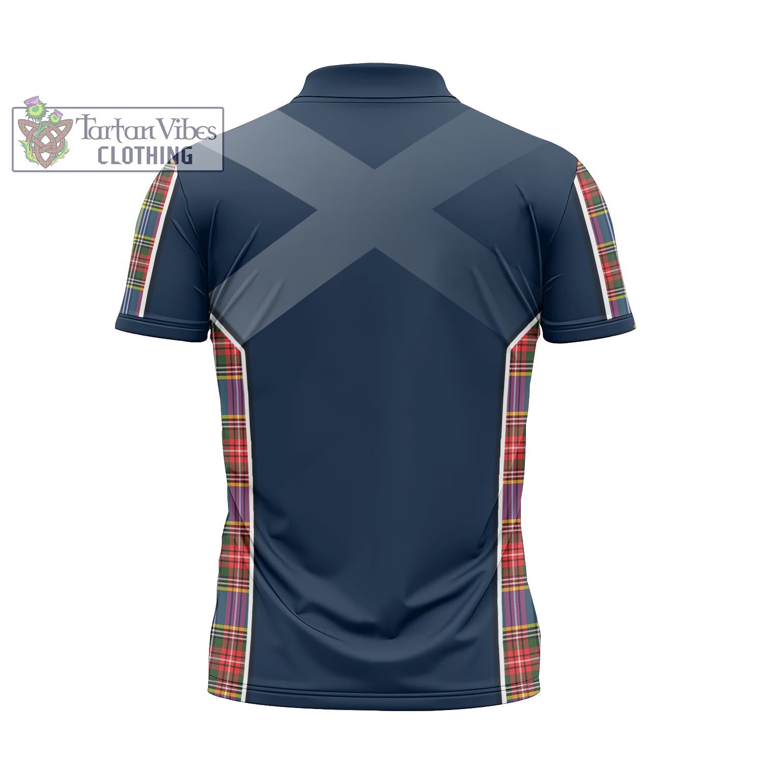 Tartan Vibes Clothing Bethune Tartan Zipper Polo Shirt with Family Crest and Scottish Thistle Vibes Sport Style