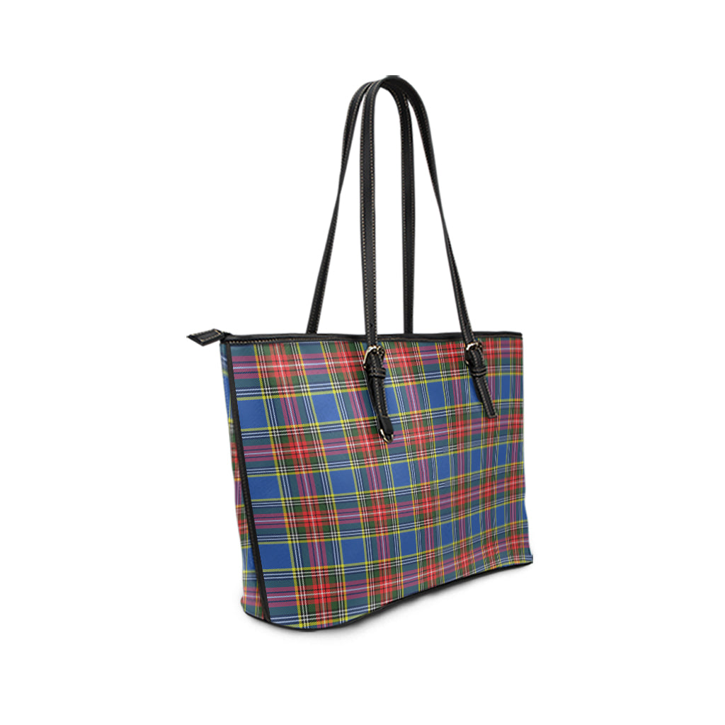 Bethune Tartan Leather Tote Bag - Tartanvibesclothing