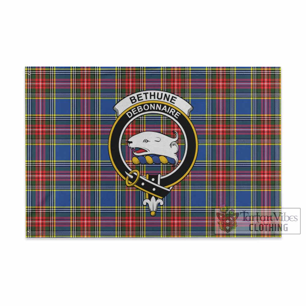Bethune Tartan House Flag with Family Crest - Tartan Vibes Clothing
