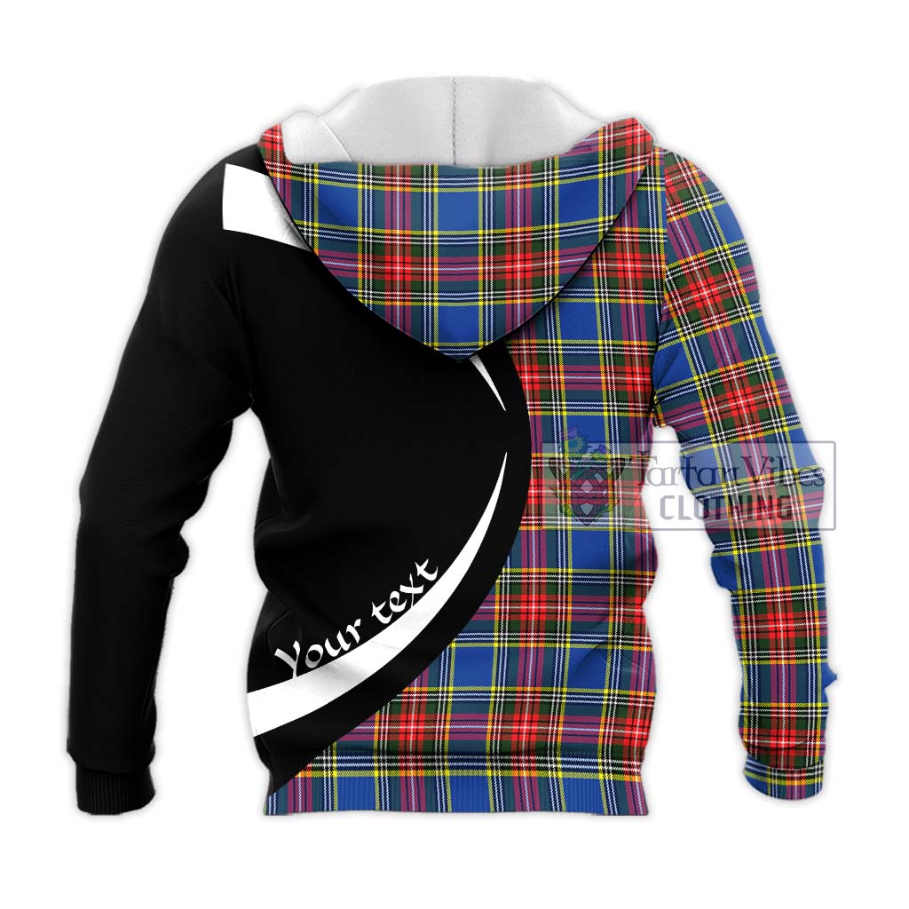 Bethune Tartan Knitted Hoodie with Family Crest Circle Style - Tartan Vibes Clothing